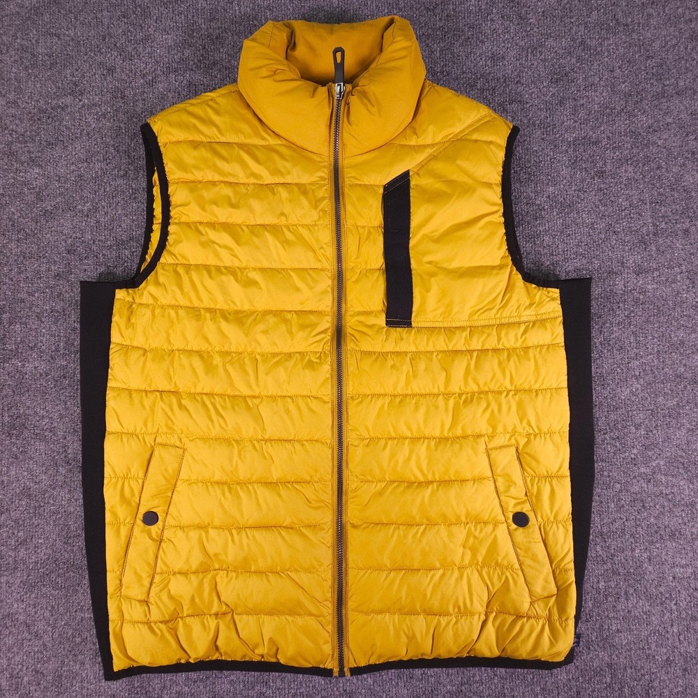 Carbon 2 Cobalt Men's Medium Yellow & Black Full Zip Puffer‎ Vest